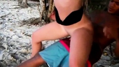 White Girl Fucks Black Guy On Beach